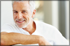 Senior Male With White Teeth Smiling